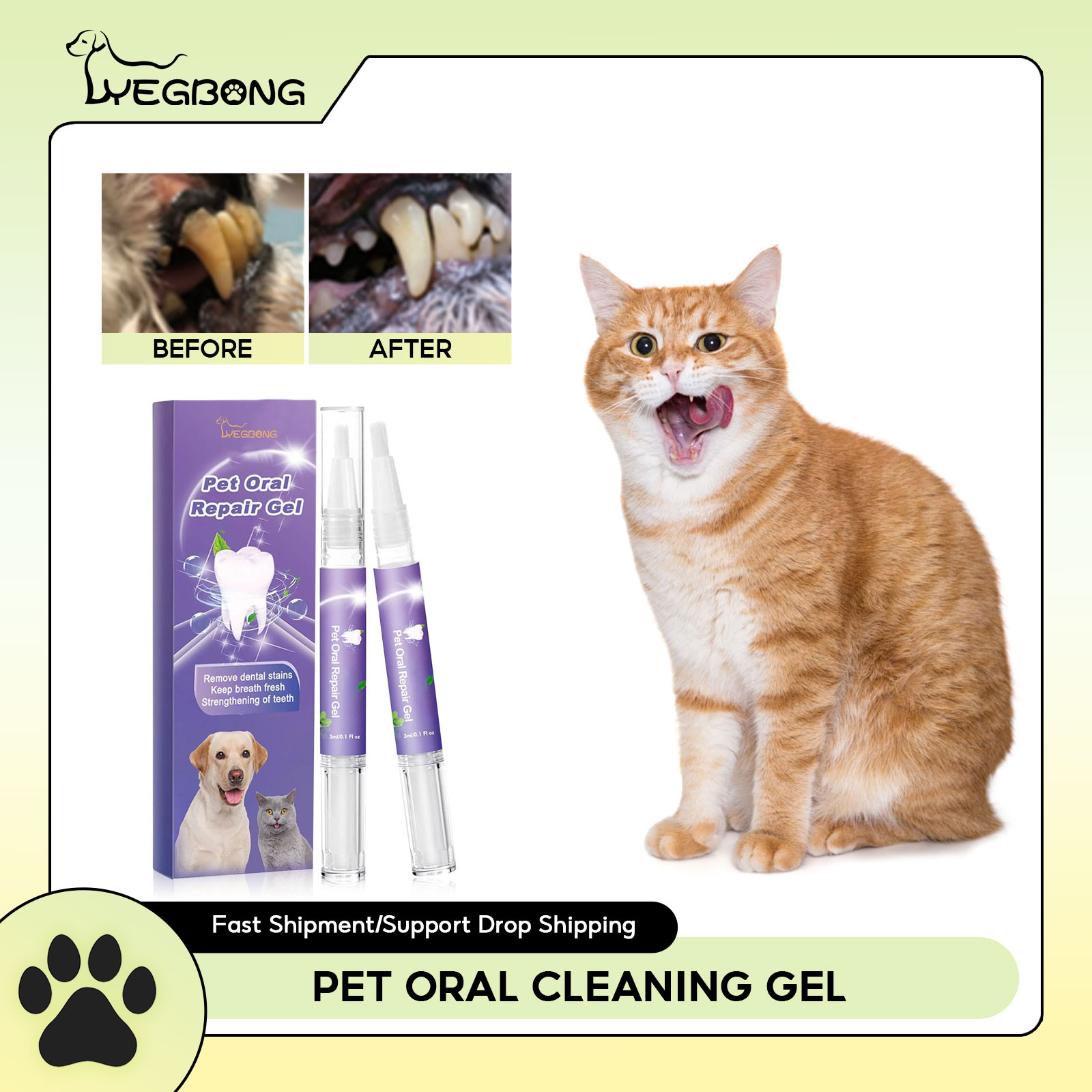 Teeth Whitening Results - Gel de reparación Oral para mascotas,