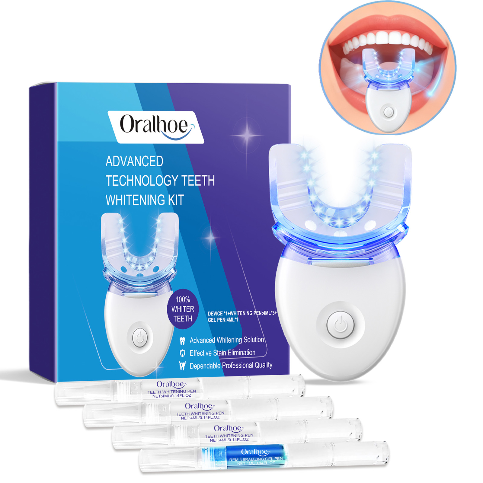 Teeth Whitening Kit - Kit de luz LED para blanqueamiento