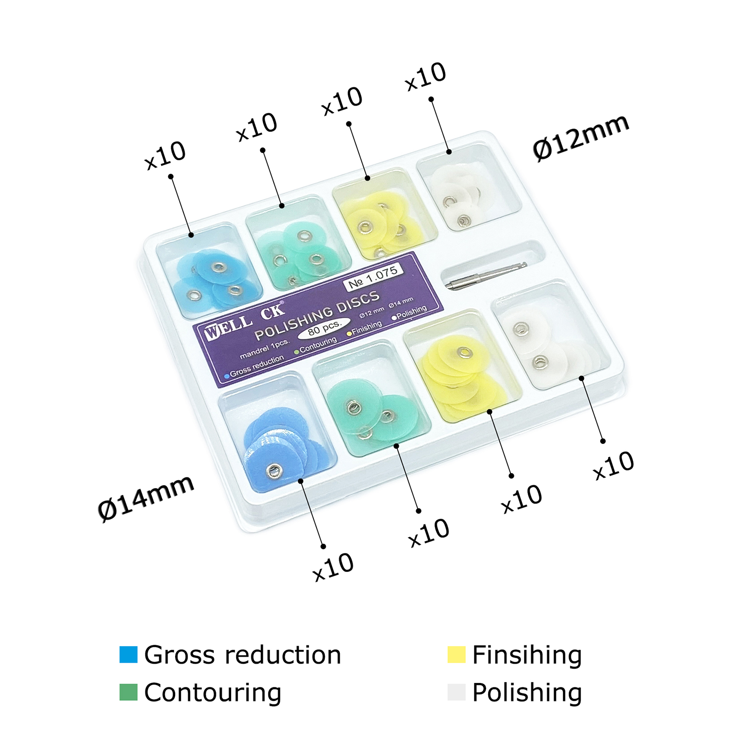 WELL CK 40/80 Uds discos de Pu - Teeth Whitening Kit reseña y precio
